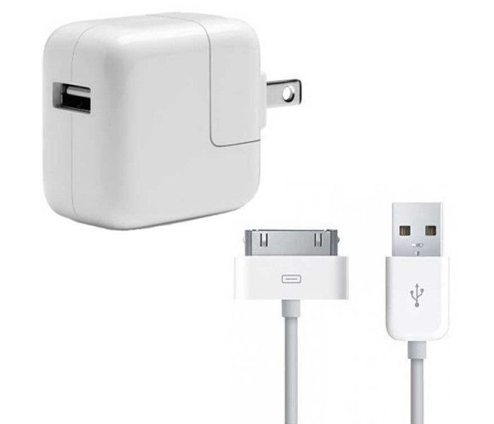 Adaptateur secteur USB 10 W, chargeur mural et câble 30 broches (1 m) Adaptateur secteur USB 10 W, chargeur mural et câble 30 broches (1 m)